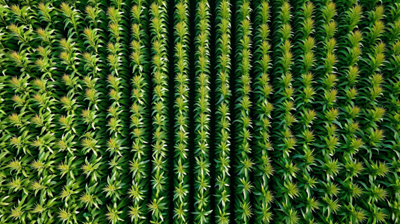 Leaf area index concept with satellite observation angle over corn canopy